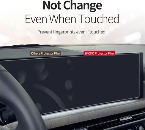 skoko [عبوة من قطعتين واقي شاشة عرض بانورامي واسع لـ EV9 KIA، مضاد للوهج غير لامع، واقي أمان، مضاد لبصمات الأصابع، ملمس ناعم، غطاء كامل in Kuwait