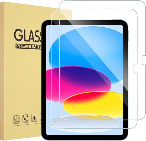 واقي شاشة Soke مكون من قطعتين لجهاز iPad الجيل العاشر (موديلات 10.9 بوصة 2022)، واقي فيلم من الزجاج المقسى متوافق مع A2696/A2757/A2777 10.9 بوصة الجيل العاشر in Kuwait