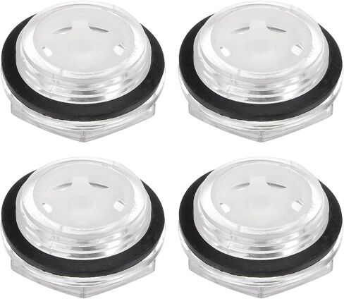 HARFINGTON 4pcs Air Compressor Oil Sight Glass G3/4 Male Liquid Level Gauge Plastic Hex Head Oil Indicator Window with O-Ring for Air Compressor Fittings Gearbox Tanks, Transparent in Saudi Arabia