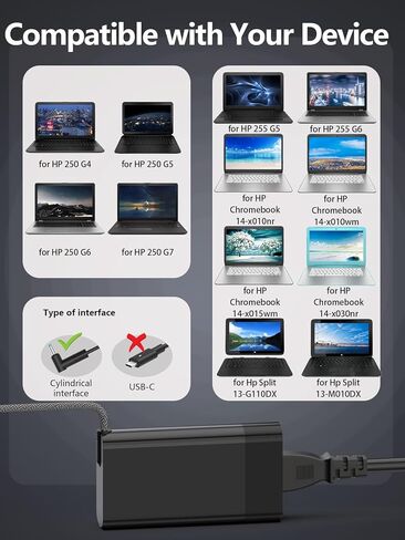 شاحن كمبيوتر محمول جديد بقدرة 65 وات لجهاز HP Envy EliteBook Pavilion Stream ProBook X360 11 450 650 640 G1 G2 G3 G4 G5 G6 G7، Spectre X360 13-4193nr 15-ap001nx 15t-ap000 استبدال محول التيار المتردد لإمداد الطاقة باللون الأزرق in Kuwait