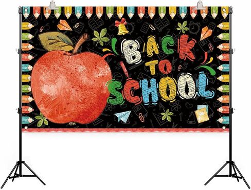 Back to School Photo Backdrop First Day of School Banner 1st Day of School Deocrations and Supplies for Home School Classroom Office in Saudi Arabia