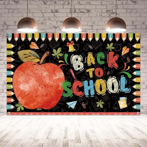 Back to School Photo Backdrop First Day of School Banner 1st Day of School Deocrations and Supplies for Home School Classroom Office in Saudi Arabia
