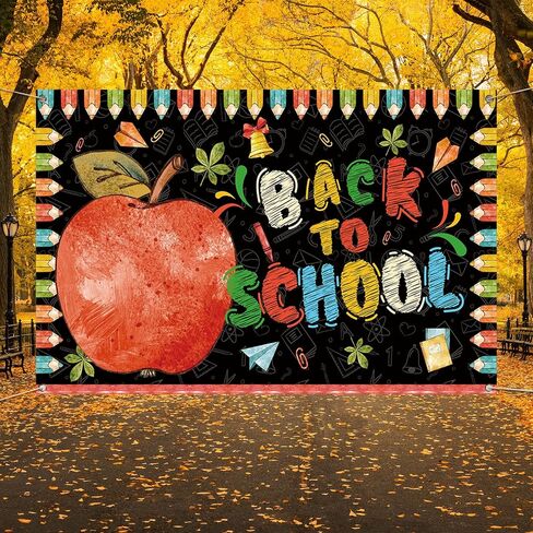 Back to School Photo Backdrop First Day of School Banner 1st Day of School Deocrations and Supplies for Home School Classroom Office in Saudi Arabia