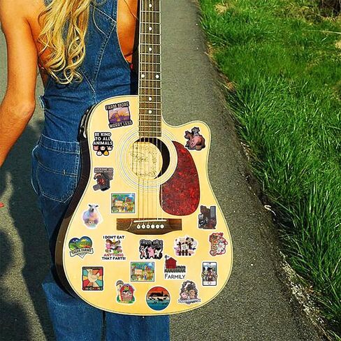 مجموعة 62 قطعة من ملصقات حيوانات المزرعة، ملصقات لاصقة مقاومة للماء من الفينيل الجمالية اللطيفة لزجاجة المياه، والكمبيوتر المحمول، والهاتف، ولوح التزلج، وسجل القصاصات، وهدايا الحائط للأطفال الصغار والمراهقين والبالغين لديكور مستلزمات الحفلات in Kuwait