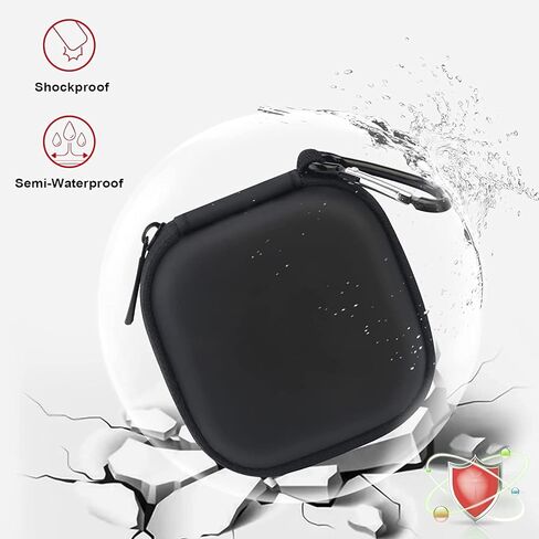 حافظة Canboc صلبة لسماعات Bose QuietComfort Earbuds II/NEW Bose QuietComfort Ultra Earbuds الغاء الضوضاء داخل الأذن سماعات بلوتوث لاسلكية، حقيبة شبكية تناسب كابل شحن USB-C، أطراف الأذن، أسود in Kuwait