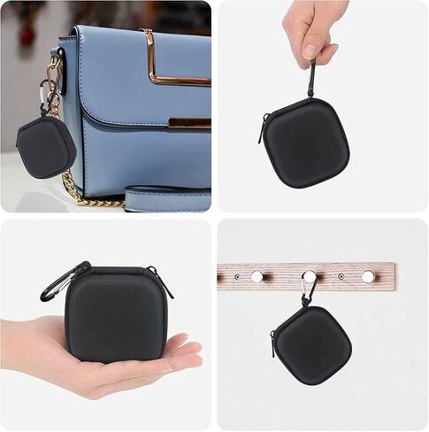 حافظة Canboc صلبة لسماعات Bose QuietComfort Earbuds II/NEW Bose QuietComfort Ultra Earbuds الغاء الضوضاء داخل الأذن سماعات بلوتوث لاسلكية، حقيبة شبكية تناسب كابل شحن USB-C، أطراف الأذن، أسود in Kuwait