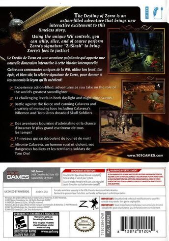 Destiny of Zorro - Nintendo Wii in Saudi Arabia