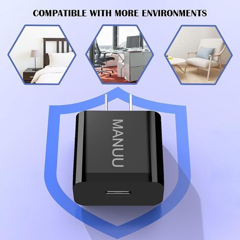 USB Charger Block Fast Charging Android Phone Wall Charger Adapter Power Brick Compatible for Samsung Galaxy S21 S20 S10 S6 S7 S8 S9/Edge/Plus/Active, Note 5 8 Note 9 Note 10 LG Travel Plug in Saudi Arabia