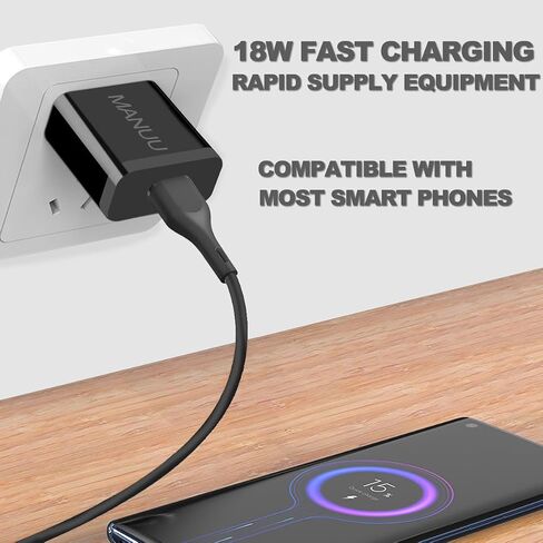 USB Charger Block Fast Charging Android Phone Wall Charger Adapter Power Brick Compatible for Samsung Galaxy S21 S20 S10 S6 S7 S8 S9/Edge/Plus/Active, Note 5 8 Note 9 Note 10 LG Travel Plug in Saudi Arabia
