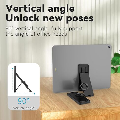 Tablet Ring Holder -Tablet Stand Adjustable Universal Tablet Hand Strap Holder, 360 Degrees Handle Grip Handle Grip with Adhesive Patch for iPad/Galaxy Tab and All 7-11" Tablets, UP Black-2PC in Saudi Arabia