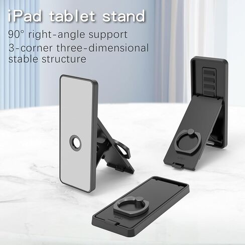 Tablet Ring Holder -Tablet Stand Adjustable Universal Tablet Hand Strap Holder, 360 Degrees Handle Grip Handle Grip with Adhesive Patch for iPad/Galaxy Tab and All 7-11" Tablets, UP Black-2PC in Saudi Arabia