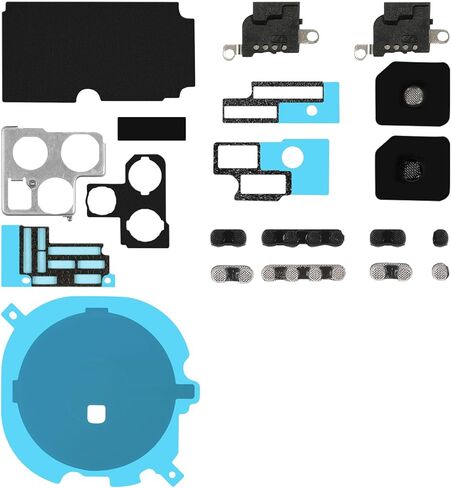 Complete Replace Set for iPhone 11 Pro Max Rear Mic Mesh Camera Bracket Bottom Loudspeaker AntiDust Net Replacement with Motherboard Heat Dissipation Protection Sticker kit in Saudi Arabia