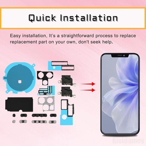 Complete Replace Set for iPhone 11 Pro Max Rear Mic Mesh Camera Bracket Bottom Loudspeaker AntiDust Net Replacement with Motherboard Heat Dissipation Protection Sticker kit in Saudi Arabia