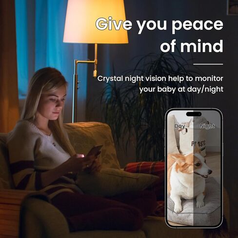 كاميرا أمان منزلية WiFi، عبوتان من الكاميرا الداخلية السلكية مع مسار الحركة، صوت ثنائي الاتجاه، وضع الخصوصية، رؤية ليلية، بطاقة Micro SD / تخزين سحابي، دعم Alexa (مستعمل) in Kuwait