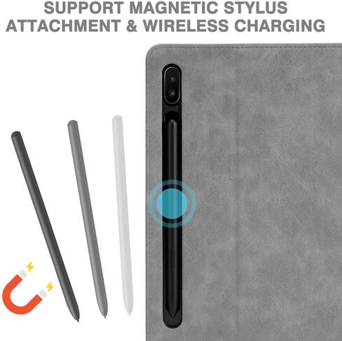 UrbanX أفضل حافظة جلدية واقية للوحة المفاتيح، حافظة لوحة مفاتيح Galaxy Bluetooth متينة بأسعار معقولة، حافظة لوحة مفاتيح رفيعة لاسلكية لجهاز Galaxy Tab S9 2023/S8 2022/S7 2020 11 بوصة - رمادي in Saudi Arabia