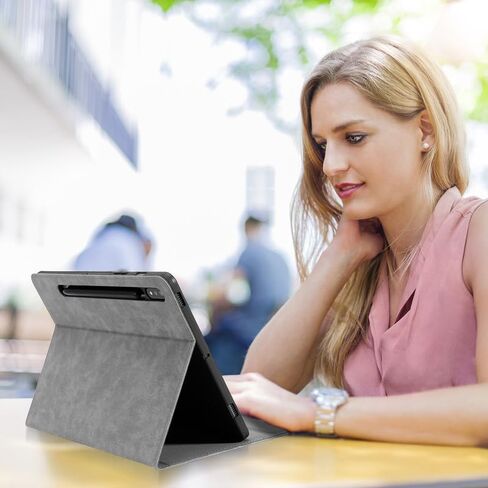 UrbanX أفضل حافظة جلدية واقية للوحة المفاتيح، حافظة لوحة مفاتيح Galaxy Bluetooth متينة بأسعار معقولة، حافظة لوحة مفاتيح رفيعة لاسلكية لجهاز Galaxy Tab S9 2023/S8 2022/S7 2020 11 بوصة - رمادي in Saudi Arabia