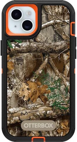 OtterBox iPhone 15 Plus & iPhone 14 Plus (Only) - Defender Series Case - Realtree Blaze Edge (Camo) - Rugged & Durable - with Port Protection - Holster Clip Includes - Microbial Defense Protection in Saudi Arabia