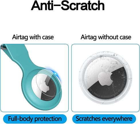 for 4 Pack Waterproof AirTag Keychain Holder, Lock Design AirTag Holder Compatible with Apple Air Tags, Anti-Theft Anti-Lost AirTag Case in Saudi Arabia