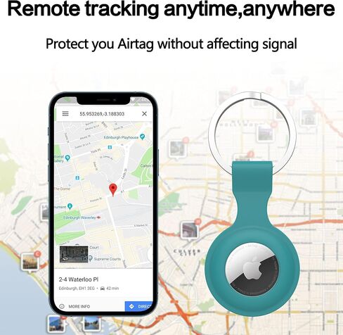 for 4 Pack Waterproof AirTag Keychain Holder, Lock Design AirTag Holder Compatible with Apple Air Tags, Anti-Theft Anti-Lost AirTag Case in Saudi Arabia