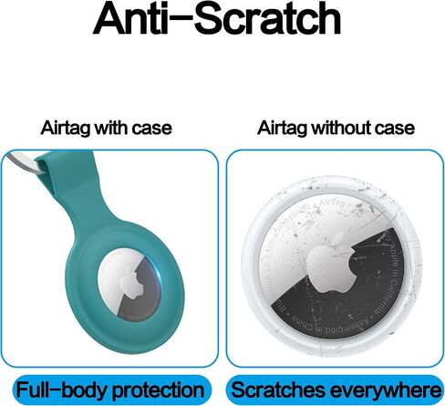 for 4 Pack Waterproof AirTag Keychain Holder, Lock Design AirTag Holder Compatible with Apple Air Tags, Anti-Theft Anti-Lost AirTag Case in Saudi Arabia