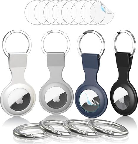 for 4 Pack Waterproof AirTag Keychain Holder, Lock Design AirTag Holder Compatible with Apple Air Tags, Anti-Theft Anti-Lost AirTag Case in Saudi Arabia