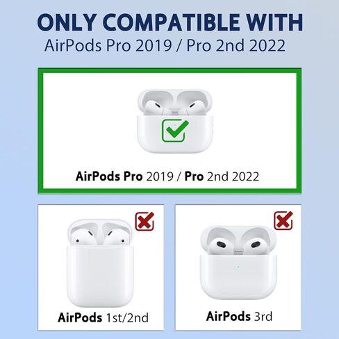 Besoar لـ AirPods Pro 2019/Pro 2 Gen 2022 حافظة كارتونية لطيفة من السيليكون Kawaii لأجهزة Apple AirPod Air Pods Pro تصميم غطاء رائع فريد من نوعه وممتع ومضحك وناعم للفتيات والأولاد (زهور لونية) in Kuwait