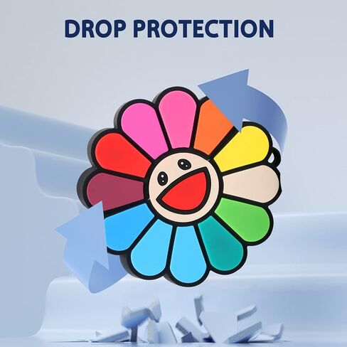 Besoar لـ AirPods Pro 2019/Pro 2 Gen 2022 حافظة كارتونية لطيفة من السيليكون Kawaii لأجهزة Apple AirPod Air Pods Pro تصميم غطاء رائع فريد من نوعه وممتع ومضحك وناعم للفتيات والأولاد (زهور لونية) in Kuwait