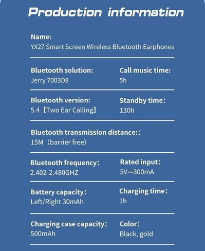 ANC earbuds with screen controlled- Advanced Noise-Canceling Bluetooth in-Ear Headphones with Smart Case and Type-C Fast Charging in Saudi Arabia