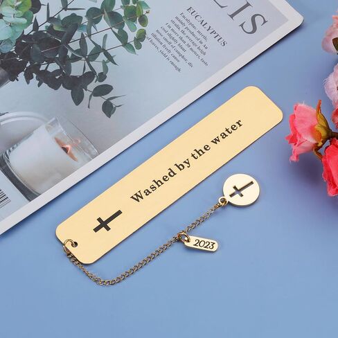 Baptism Gifts for Girl Boys Bookmark Gift for First Communion Christening Gifts for Godchild Baby Girl Boy Adult Baptism Gifts for Women Men Friends Catholic Gifts Religious Bookmarks Golden Bookmark in Saudi Arabia