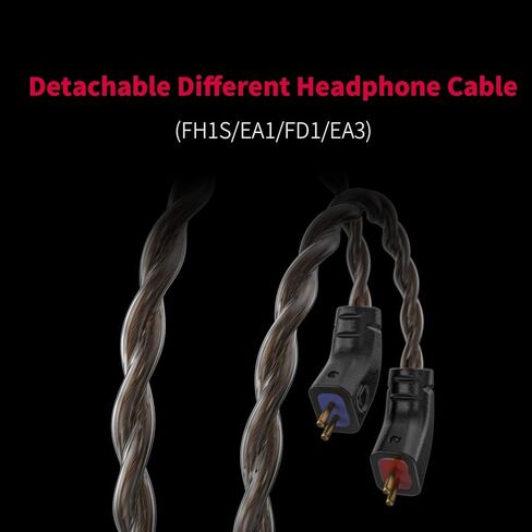 سماعة رأس FiiO JadeAudio JH3 سلكية عالية الدقة 0.78 مم 2 دبابيس 1DD+2BA Bass ثقيلة متوافقة مع Android وiOS وWindows وMac للهواتف الذكية/الكمبيوتر الشخصي/الكمبيوتر المحمول (أسود) in Kuwait