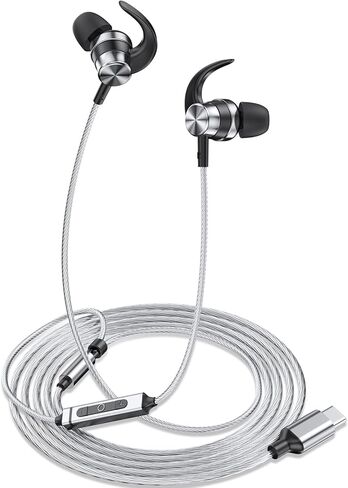 سماعات رأس USB C لأجهزة Samsung S23 S24 S22 S21 S20 A53 A54، سماعات أذن USB من النوع C هاي فاي ستيريو داخل الأذن سماعات أذن سلكية USB C مع ميكروفون للتحكم في مستوى الصوت لجهاز iPad Pro iPhone 15 Pro Pixel 8 7 6A OnePlus 10 in Kuwait