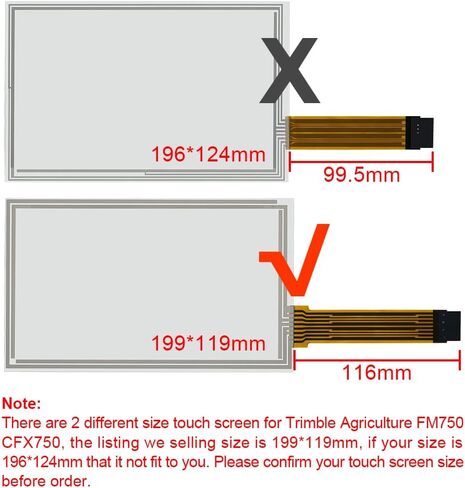 ALLWAY شاشة تعمل باللمس استبدال محول الأرقام لTrimble الزراعة FM750 وحالة IH FM-750 CFX750 in Kuwait
