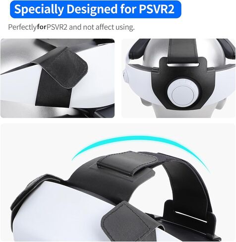حزام رأس لتخفيف الضغط متوافق مع سماعة الرأس PlayStation VR 2، حزام من جلد البولي يوريثان، خفيف الوزن وقابل للتعديل وتقليل الضغط، ملحقات VR2 in Saudi Arabia