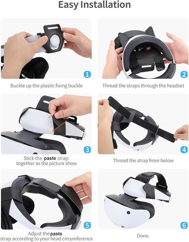 حزام رأس لتخفيف الضغط متوافق مع سماعة الرأس PlayStation VR 2، حزام من جلد البولي يوريثان، خفيف الوزن وقابل للتعديل وتقليل الضغط، ملحقات VR2 in Saudi Arabia