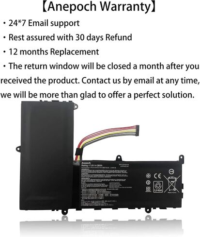 بطارية كمبيوتر محمول C21N1414 متوافقة مع سلسلة Asus EeeBook X205T X205TA X205 (X205TA-02) X205TA-BING-FD015B X205TA3735 F205TA F205TA-1A F205TA-1B C21PQ91 CKSE321D1 7.6 فولت 38 وات 4840 مللي أمبير في الساعة in Saudi Arabia