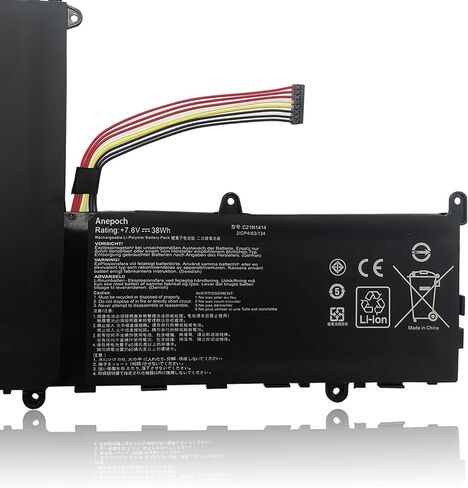 بطارية كمبيوتر محمول C21N1414 متوافقة مع سلسلة Asus EeeBook X205T X205TA X205 (X205TA-02) X205TA-BING-FD015B X205TA3735 F205TA F205TA-1A F205TA-1B C21PQ91 CKSE321D1 7.6 فولت 38 وات 4840 مللي أمبير في الساعة in Saudi Arabia