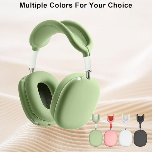 Silicone Case Cover for AirPods Max, Ear Pad Case Cover Ear Cups Cover, Headband Cover for AirPods Max Headphones, Anti-Scratch Accessories Soft Silicone Protector for Apple AirPods Max-Green in Saudi Arabia