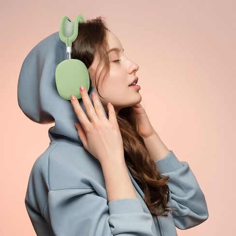 Silicone Case Cover for AirPods Max, Ear Pad Case Cover Ear Cups Cover, Headband Cover for AirPods Max Headphones, Anti-Scratch Accessories Soft Silicone Protector for Apple AirPods Max-Green in Saudi Arabia