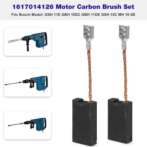 (4 قطع) مجموعة فرش كربون 1617014126 متوافقة مع المطرقة الدوارة من بوش 11316EVS 11317EVS 11311EVS 11223EVS 11245EVS in Kuwait