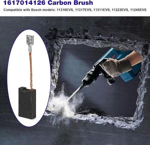 (4 قطع) مجموعة فرش كربون 1617014126 متوافقة مع المطرقة الدوارة من بوش 11316EVS 11317EVS 11311EVS 11223EVS 11245EVS in Kuwait