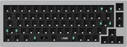 Keychron Q2 Custom Mechanical Keyboard Full Aluminum Wired Barebone Version, QMK/VIA Programmable Macro, Compatible with Mac Windows Linux, Hot-Swappable 65% Layout, Double-Gasket DIY Kit - Grey in Saudi Arabia
