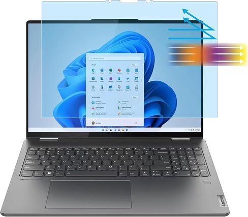 واقي شاشة MUBUY-GOL مكون من قطعتين لجهاز Lenovo Yoga 7 / 7i 2 في 1 شاشة لمس 16 بوصة للكمبيوتر المحمول، حماية للعين، فيلم مرشح للأشعة فوق البنفسجية وهج الضوء الأزرق، مضاد لبصمات الأصابع in Saudi Arabia