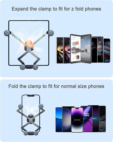 Z Fold 6 Car Mount [Fit for Folded And Unfolded] Air Vent Car Phone Holder Compatible with Samsung Galaxy Z Fold 5, Z Fold 4, Z Fold 3, Google Pixel Fold, iPad Mini 6 and More 4.7-8inch Devices in Kuwait