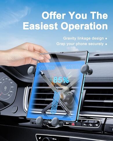 Z Fold 6 Car Mount [Fit for Folded And Unfolded] Air Vent Car Phone Holder Compatible with Samsung Galaxy Z Fold 5, Z Fold 4, Z Fold 3, Google Pixel Fold, iPad Mini 6 and More 4.7-8inch Devices in Kuwait