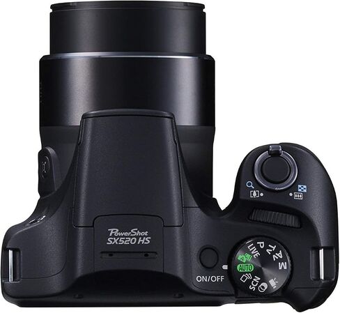 Canon PowerShot SX520 16Digital Camera with 42x Optical Image Stabilized Zoom with 3-Inch LCD (Black), 7.00in. x 6.30in. x 5.20in. (Renewed) in Saudi Arabia