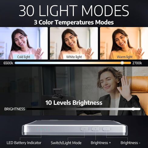 1Set LitONES Zoom Meeting Light for Computer, 30 Light Modes, Portable Video Conference Lighting for Laptop, Webcam Light for Zoom Call, Video Call, Video Conferencing, Remote Working (Space Gray) in Saudi Arabia