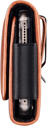 iPhone XS MAX Holster Pouch, Gcepls iPhone XR Holster Belt Case with Clip/Loops Belt Pouch for iPhone 8 Plus iPhone 7 Plus / Galaxy S9 Plus with A Thin Case On - Built In Card Slot - Black Brown in Saudi Arabia