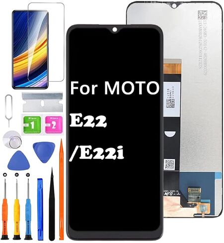 Screen Replacement for Motorola Moto E22 / E22i XT2239 XT2239-9 LCD Display Touch Digitizer Assembly + Tools in Saudi Arabia
