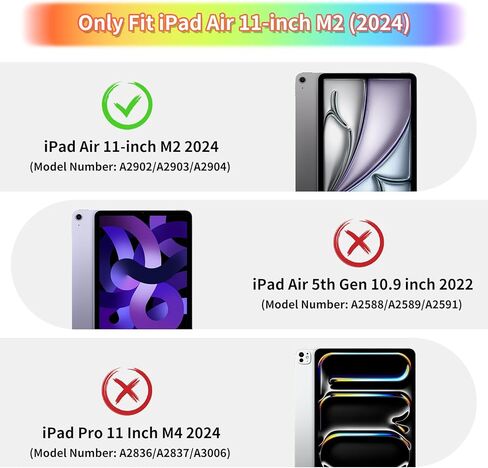 WESADN for iPad Air 11 Inch Case M2(2024) for Kids Girls with Screen Protector Butterfly Kickstand Lanyard Keychain Pencil Holder Heavy Duty Shockproof Cover for iPad Air 6th Generation Rose Gold in Saudi Arabia