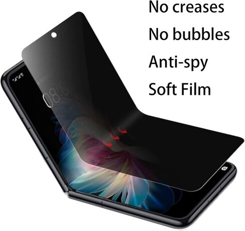 واقي شاشة داخلي مضاد للتجسس ومضاد للوهج لهاتف Moto Razr+ 2023 واقي شاشة خارجي غير لامع للخصوصية طبقة ناعمة لهاتف Motorola Moto Razr Plus 2023 مضاد للنظر in Kuwait
